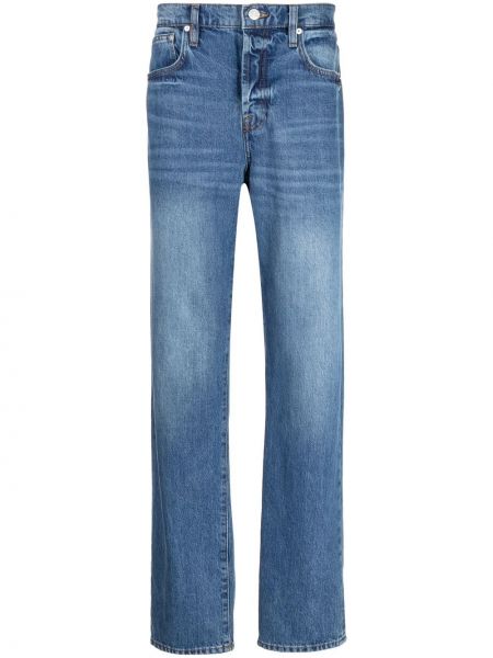 Straight fit džíny s nízkým pasem Frame modré