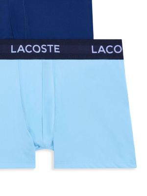 Bavlněné boxerky s potiskem Lacoste modré