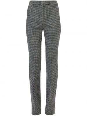 Vlněné rovné kalhoty Ferragamo šedé