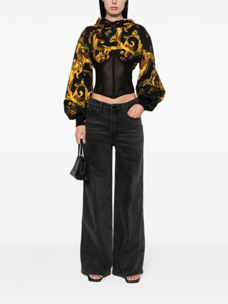 Raštuotas džemperis su gobtuvu Versace Jeans Couture