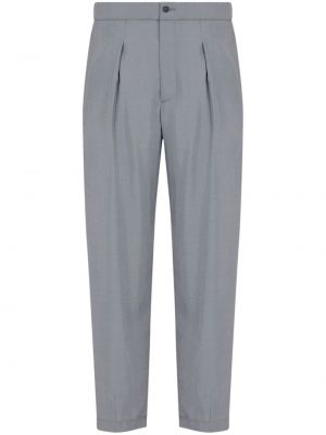Plisirane hlače Giorgio Armani siva