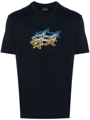 Tričko s potiskem Paul & Shark modré