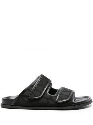 Žakárové sandály Valentino Garavani černé