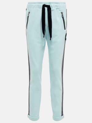 Spodnie sportowe bawełniane z dżerseju Toni Sailer niebieskie