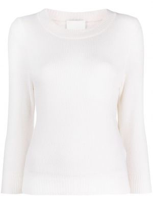 Pullover mit rundem ausschnitt Allude weiß
