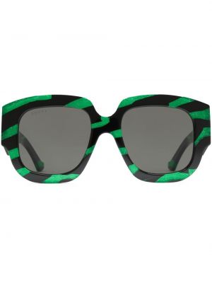 Слънчеви очила на райета с принт Gucci Eyewear
