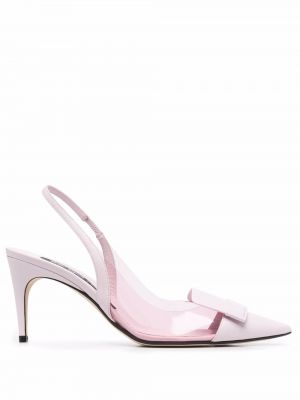 Pumpar med remmar med slingback Sergio Rossi rosa