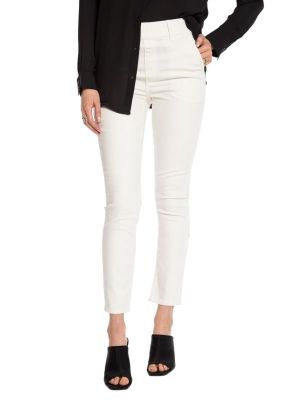 Белые джинсы скинни с высокой талией Juicy Couture