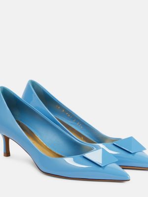 Pantofi cu toc din piele Valentino Garavani albastru