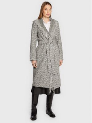 Manteau en laine Twinset gris
