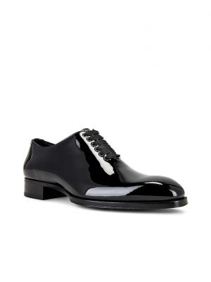 Кружевные туфли на шнуровке Tom Ford черные