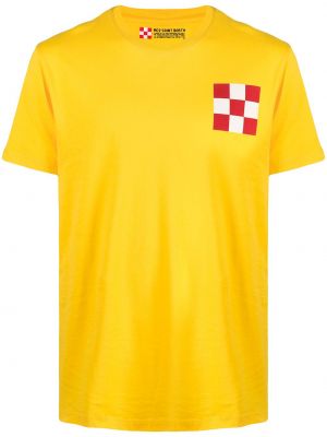 Camiseta a cuadros Mc2 Saint Barth amarillo
