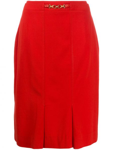 Vlněné sukně s vysokým pasem Céline Pre-owned - černá
