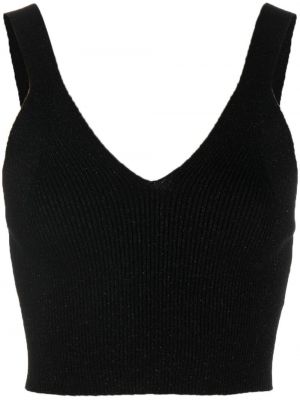 Strikket crop top P.a.r.o.s.h. svart