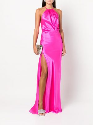Abendkleid mit plisseefalten Michelle Mason pink