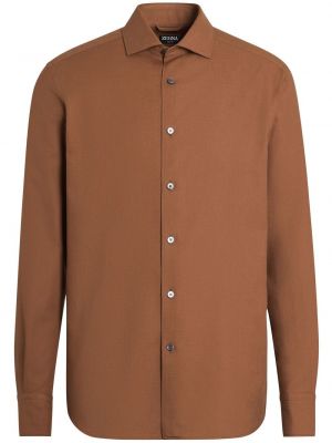 Skjorta Zegna brun