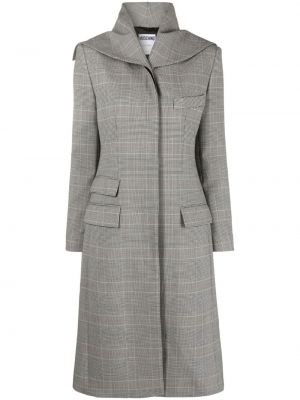 Καρό παλτό με σχέδιο Moschino