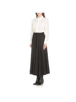 Falda midi de lana con bolsillos Yohji Yamamoto negro