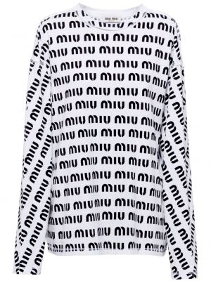 Pamut póló nyomtatás Miu Miu