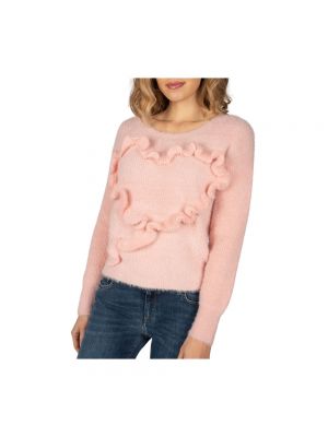 Sweter Trussardi różowy
