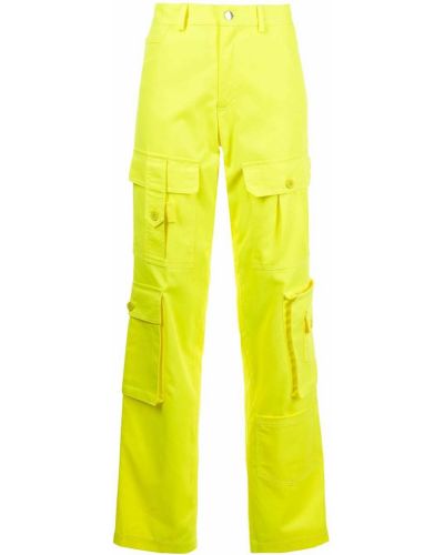 Pantalones rectos con bolsillos Christopher John Rogers amarillo