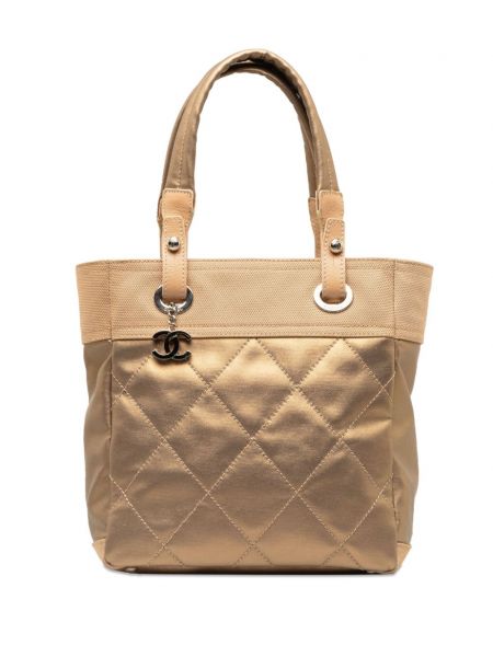 Nákupná taška Chanel Pre-owned zlatá