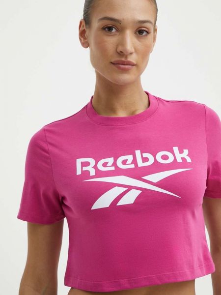 Pamučna majica Reebok ružičasta