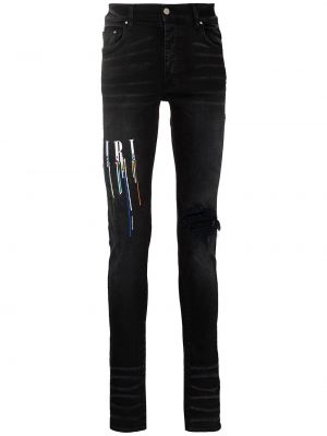 Skinny jeans mit stickerei Amiri schwarz