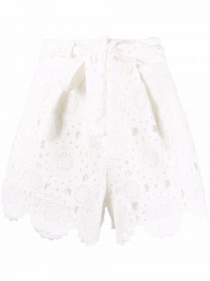 Blonder brodert shorts Maje hvit