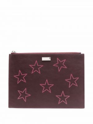 Stjernemønster clutch Stella Mccartney rød