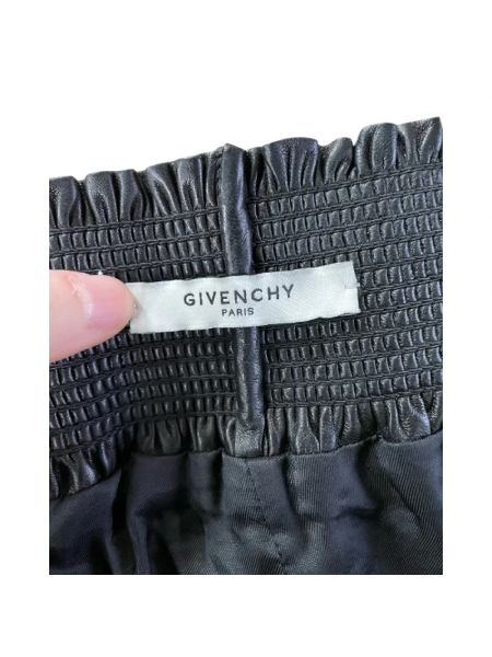 Falda de cuero Givenchy Pre-owned negro