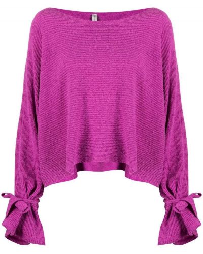 Jersey con lazo de tela jersey Antonella Rizza violeta