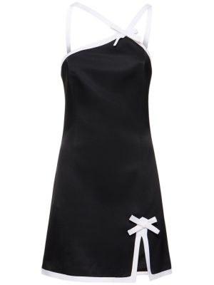 Krepové viskózové mini šaty Msgm černé