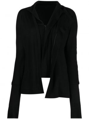 Asimetrična jakna z v-izrezom Yohji Yamamoto črna