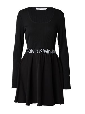 Džinsinė suknelė Calvin Klein Jeans juoda