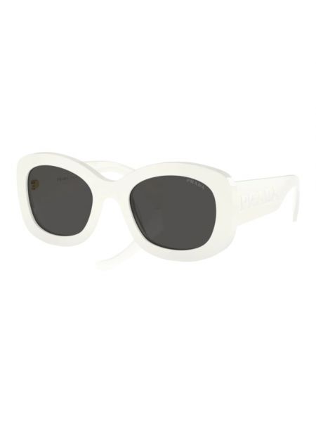 Białe okulary przeciwsłoneczne Prada