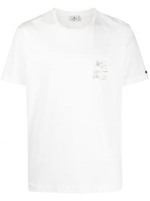 Тениска с принт с пейсли десен Etro бяло