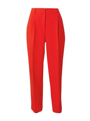 Viskózové nohavice s vysokým pásom na zips Bruuns Bazaar - červená