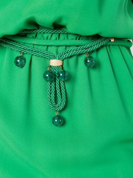 Vestido midi manga corta Valentino Pre-owned verde