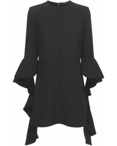 Mini šaty na zip s volány Ellery - černá