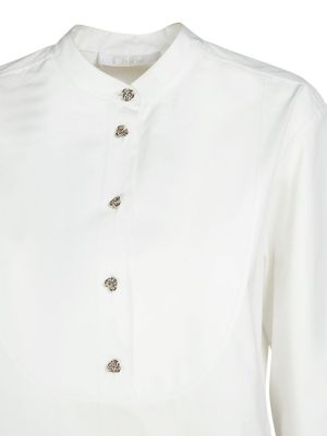 Памучна риза Chloé бяло
