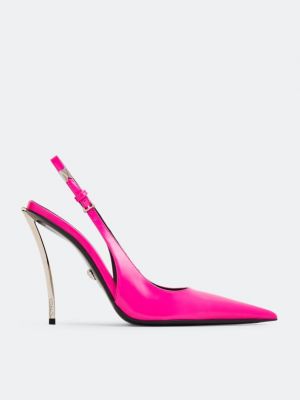 Туфли с открытой пяткой Versace розовые