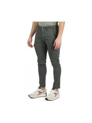Pantalones cargo slim fit Replay verde