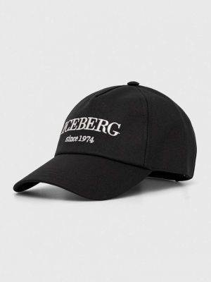 Бавовняна кепка з аплікацією Iceberg чорна