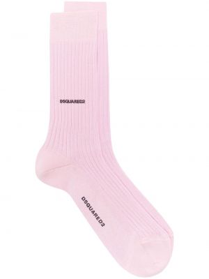 Памучни чорапи Dsquared2 розово