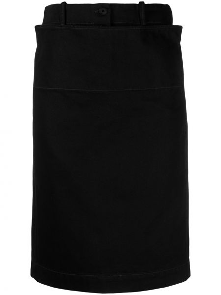 Джинсовая прямая юбка Lemaire, черная