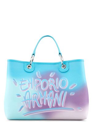 Пляжная сумка Emporio Armani голубая