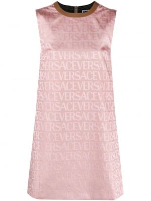 Jacquard haljina Versace ružičasta