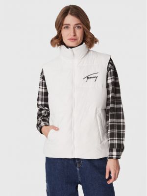 Дънков елек Tommy Jeans бяло