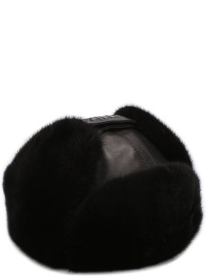 Кожаная шапка Zilli черная